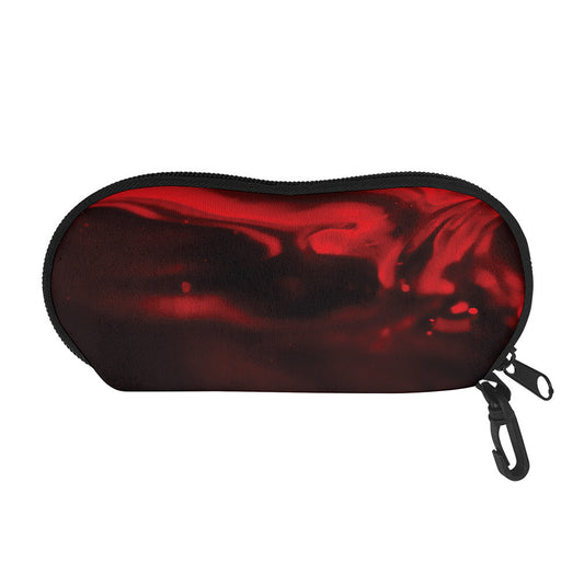Red Wine Print Glasses Case