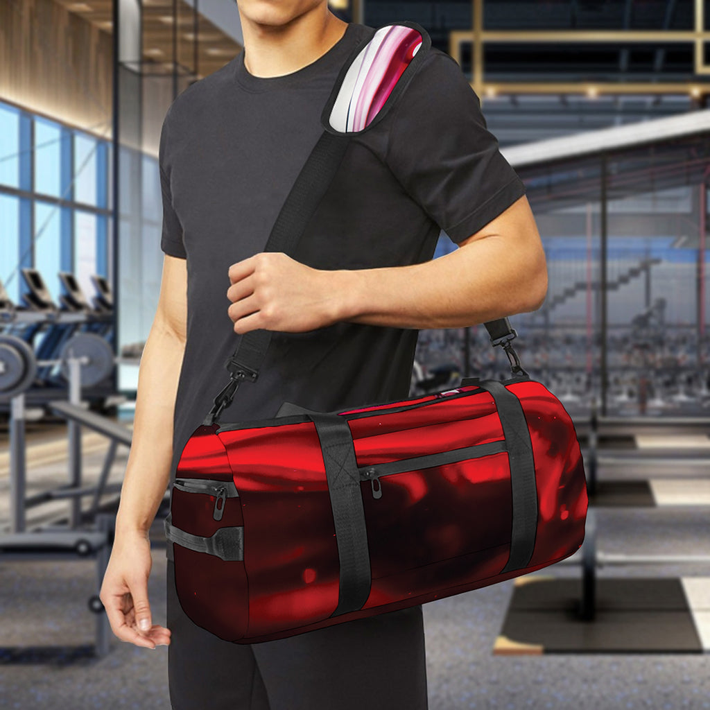 Red Wine Print Gym Bag