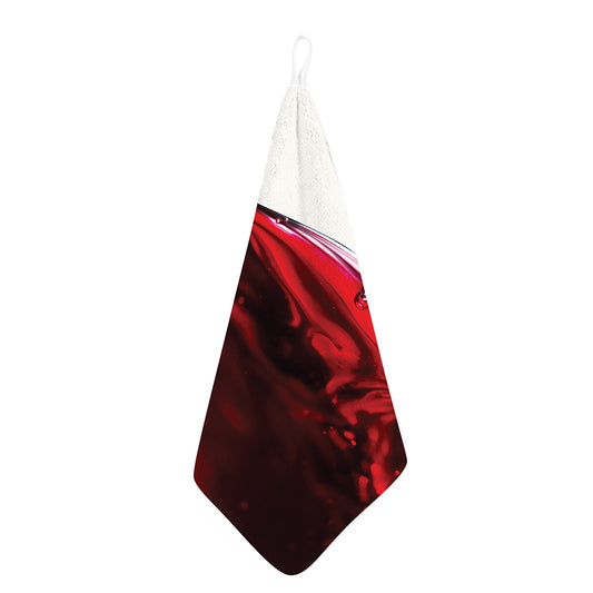 Red Wine Print Hand Towel