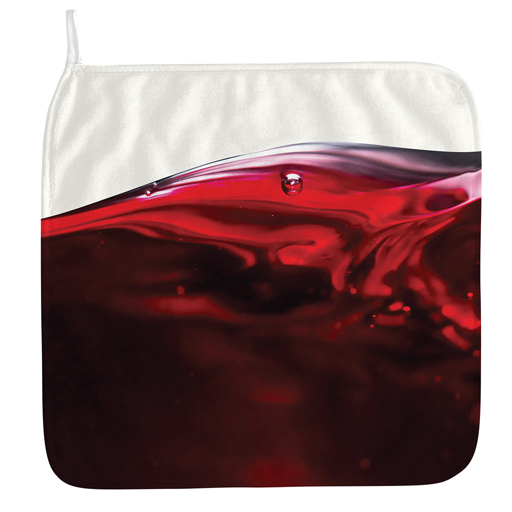 Red Wine Print Hand Towel