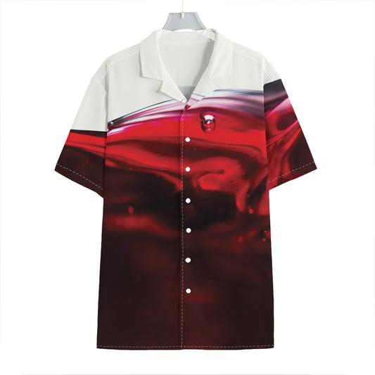 Red Wine Print Hawaiian Shirt