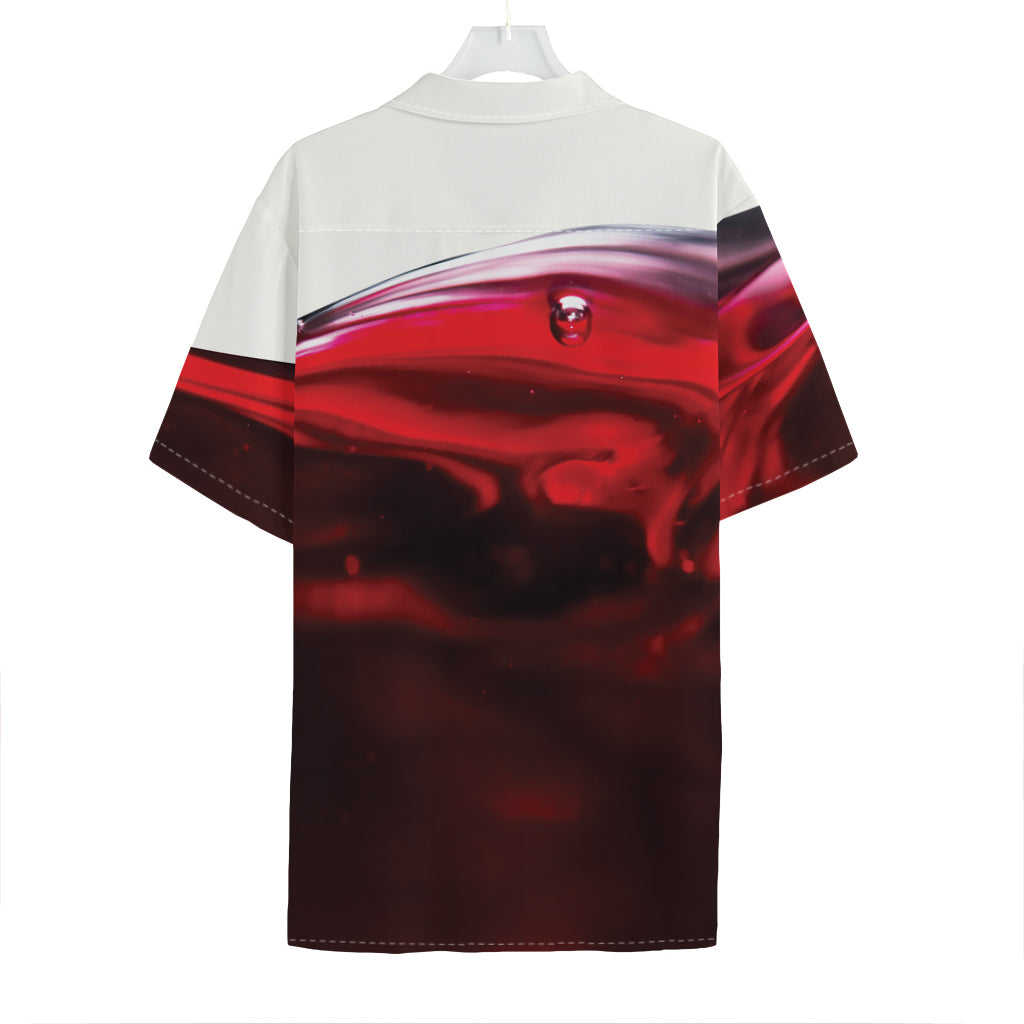 Red Wine Print Hawaiian Shirt