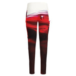 Red Wine Print High-Waisted Pocket Leggings