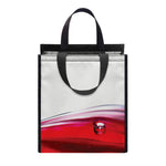 Red Wine Print Insulated Lunch Tote