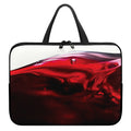 Red Wine Print Laptop Sleeve With Handle