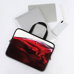 Red Wine Print Laptop Sleeve With Handle