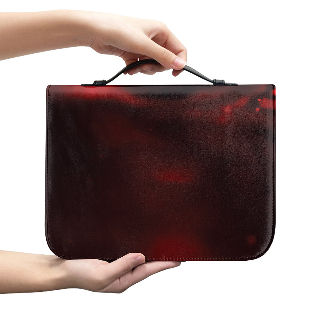 Red Wine Print Leather Bible Cover