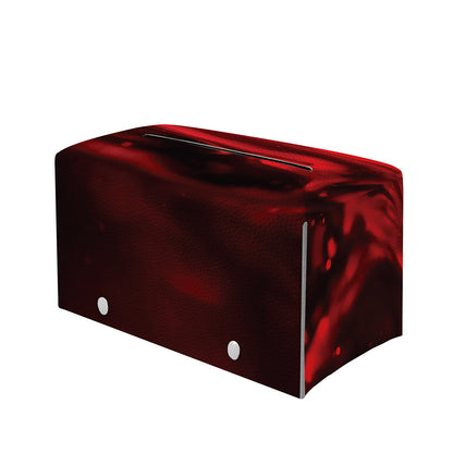 Red Wine Print Leather Tissue Box Cover
