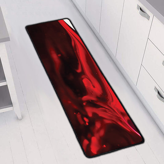 Red Wine Print Long Kitchen Mat