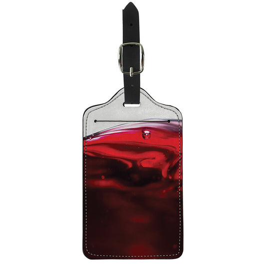 Red Wine Print Luggage Tag
