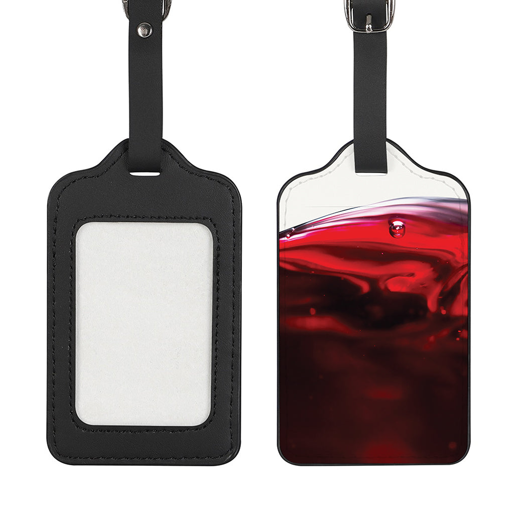 Red Wine Print Luggage Tag