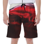 Red Wine Print Men's Beach Shorts