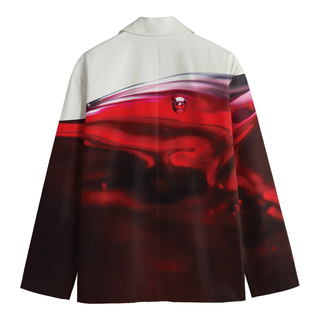 Red Wine Print Men's Blazer