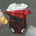 Red Wine Print Men's Bodysuit