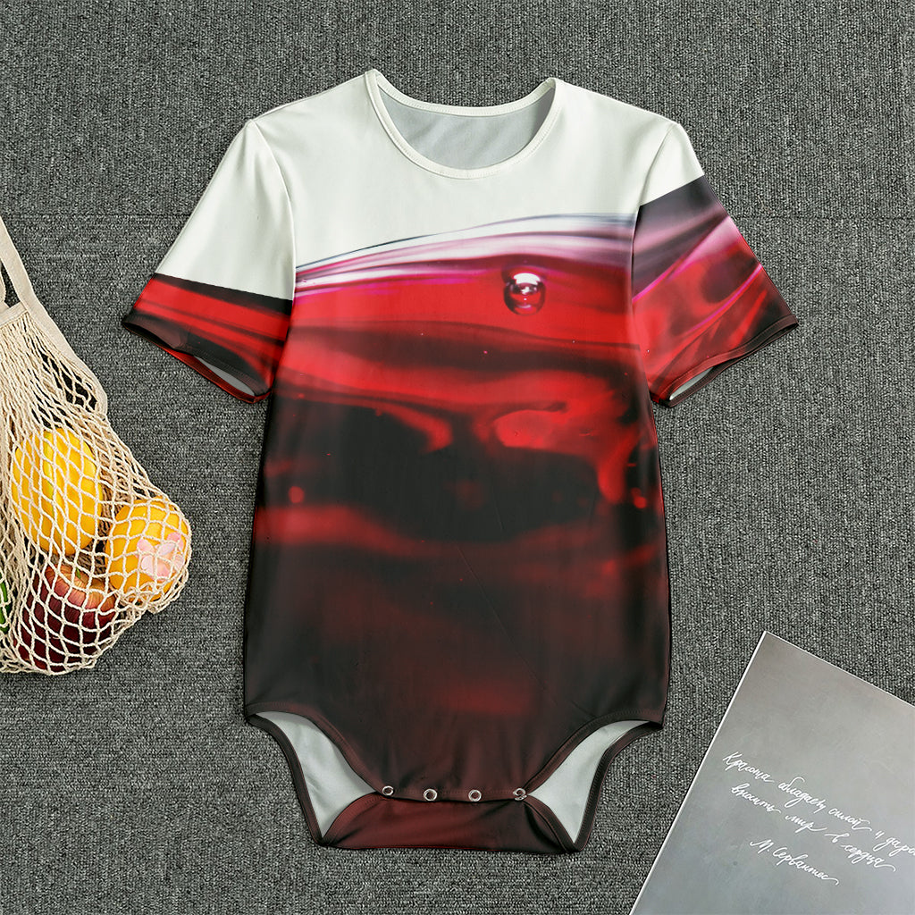 Red Wine Print Men's Bodysuit