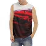 Red Wine Print Men's Fitness Tank Top