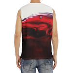 Red Wine Print Men's Fitness Tank Top