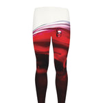 Red Wine Print Men's leggings