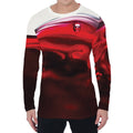 Red Wine Print Men's Long Sleeve T-Shirt