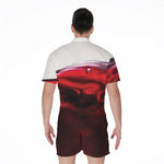Red Wine Print Men's Rompers