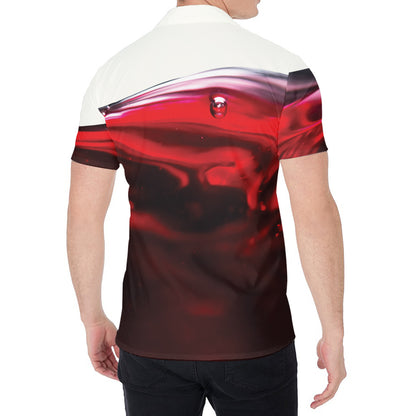 Red Wine Print Men's Shirt