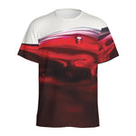 Red Wine Print Men's Sports T-Shirt