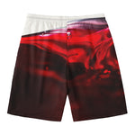 Red Wine Print Men's Swim Trunks
