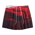 Red Wine Print Mesh Shorts
