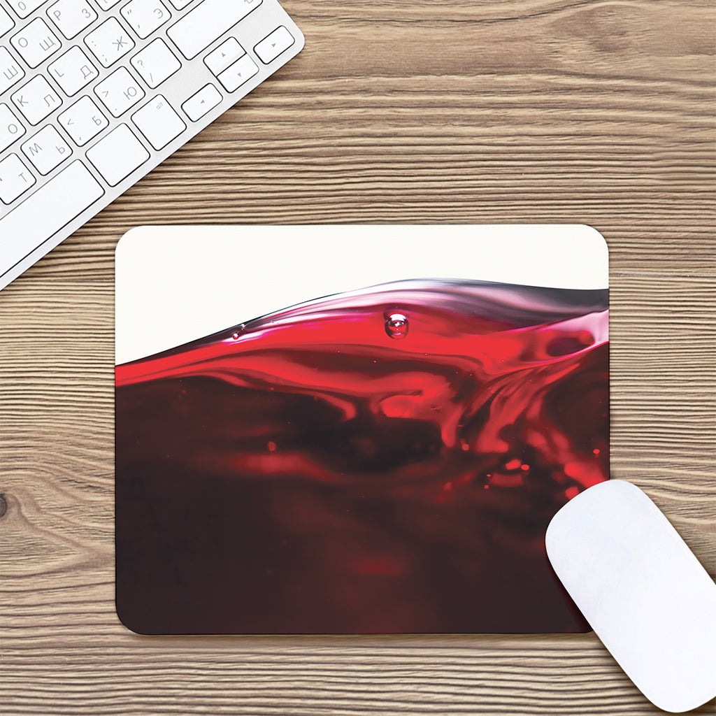 Red Wine Print Mouse Pad