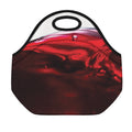 Red Wine Print Neoprene Lunch Bag