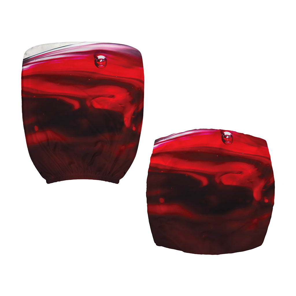 Red Wine Print Office Chair Cover