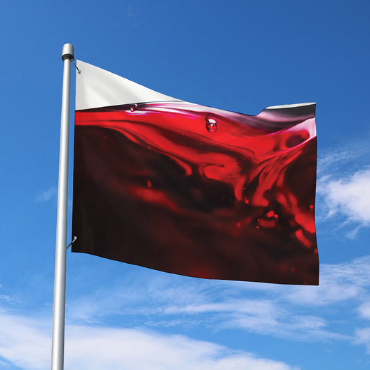Red Wine Print Polyester Flag
