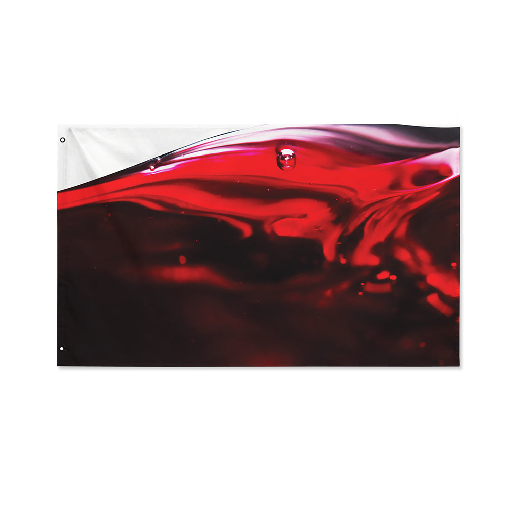 Red Wine Print Polyester Flag