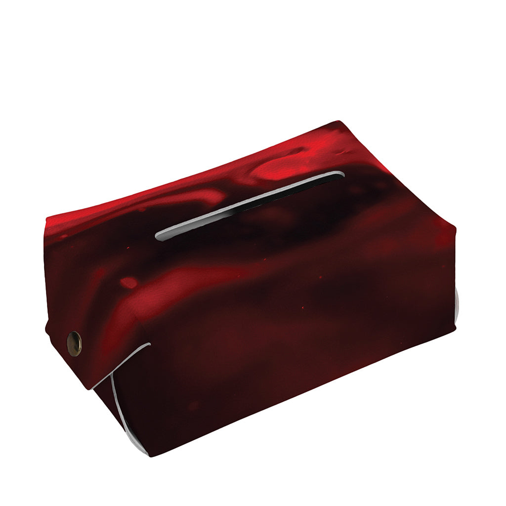 Red Wine Print Rectangle Tissue Box Cover