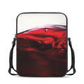 Red Wine Print Rectangular Crossbody Bag