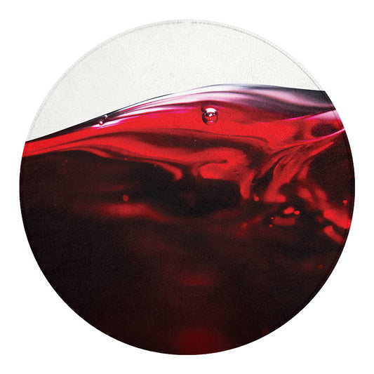 Red Wine Print Round Blanket