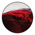 Red Wine Print Round Floor Mat