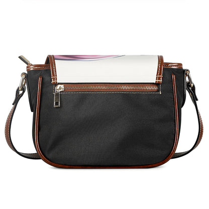 Red Wine Print Saddle Bag