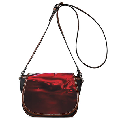 Red Wine Print Saddle Bag