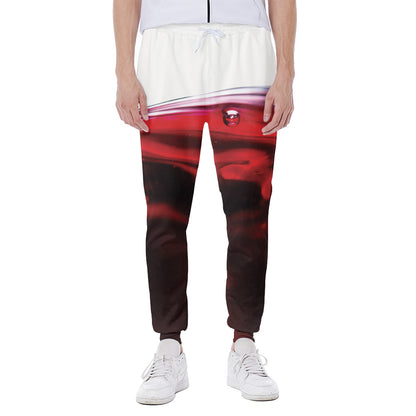 Red Wine Print Scuba Joggers