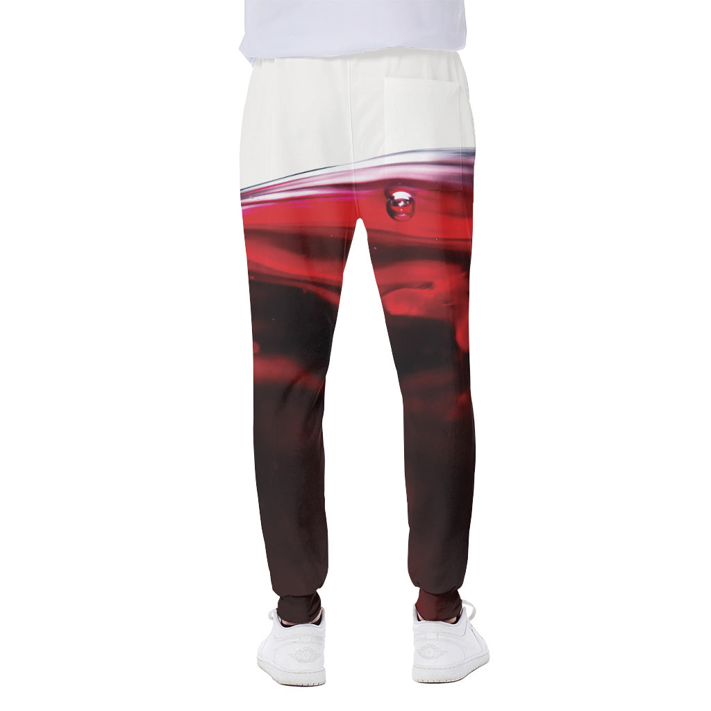 Red Wine Print Scuba Joggers