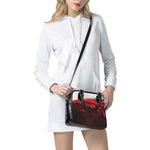 Red Wine Print Shoulder Handbag