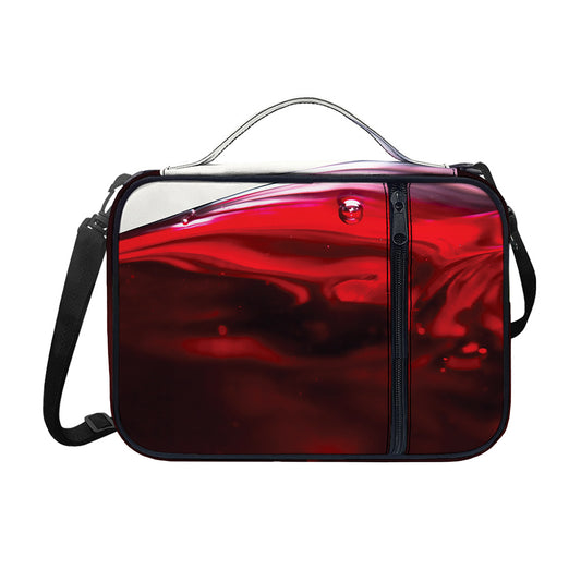 Red Wine Print Shoulder Strap Bible Bag