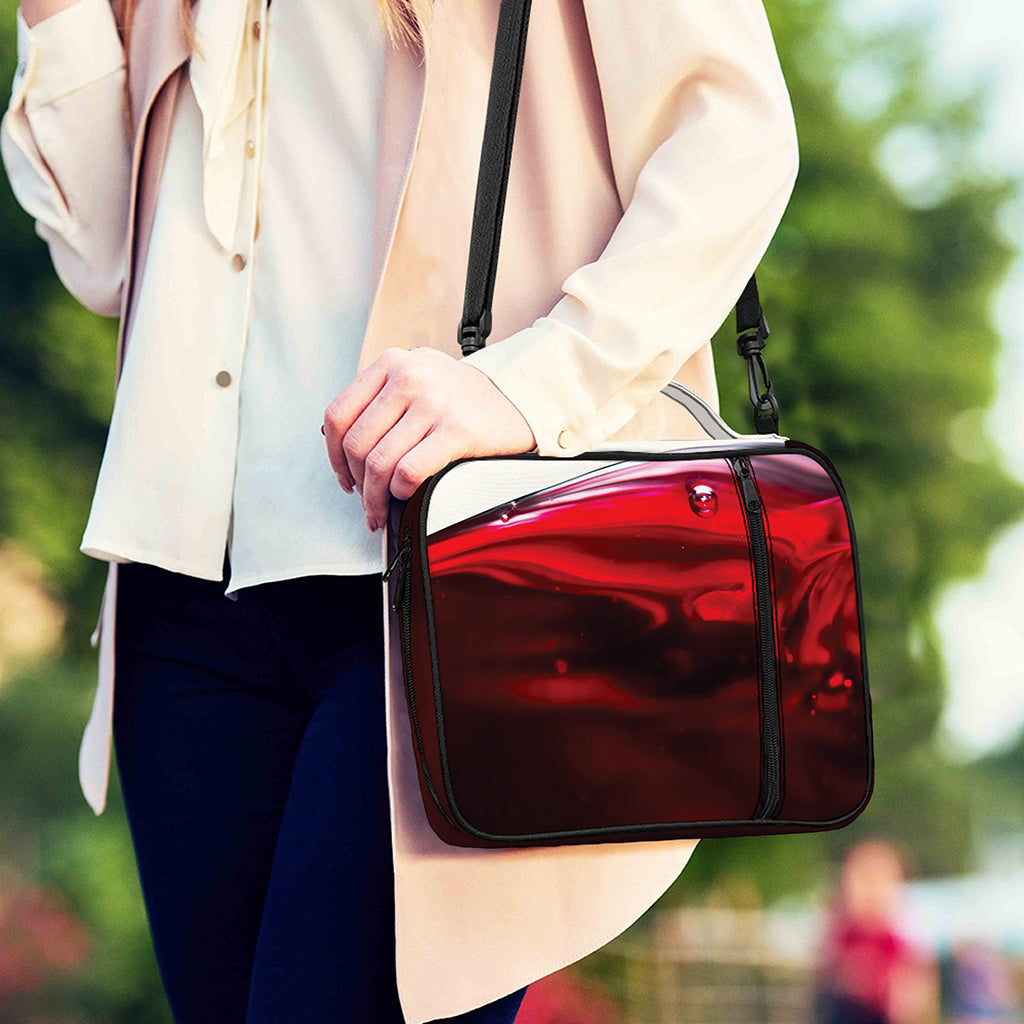 Red Wine Print Shoulder Strap Bible Bag