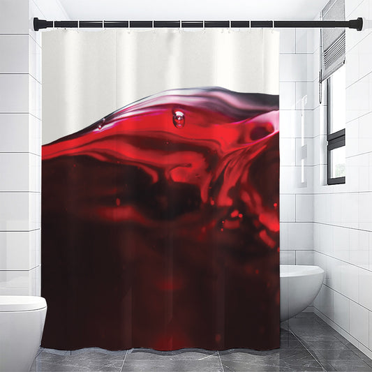 Red Wine Print Shower Curtain