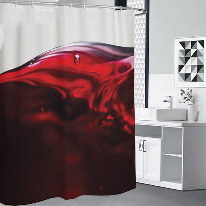 Red Wine Print Shower Curtain