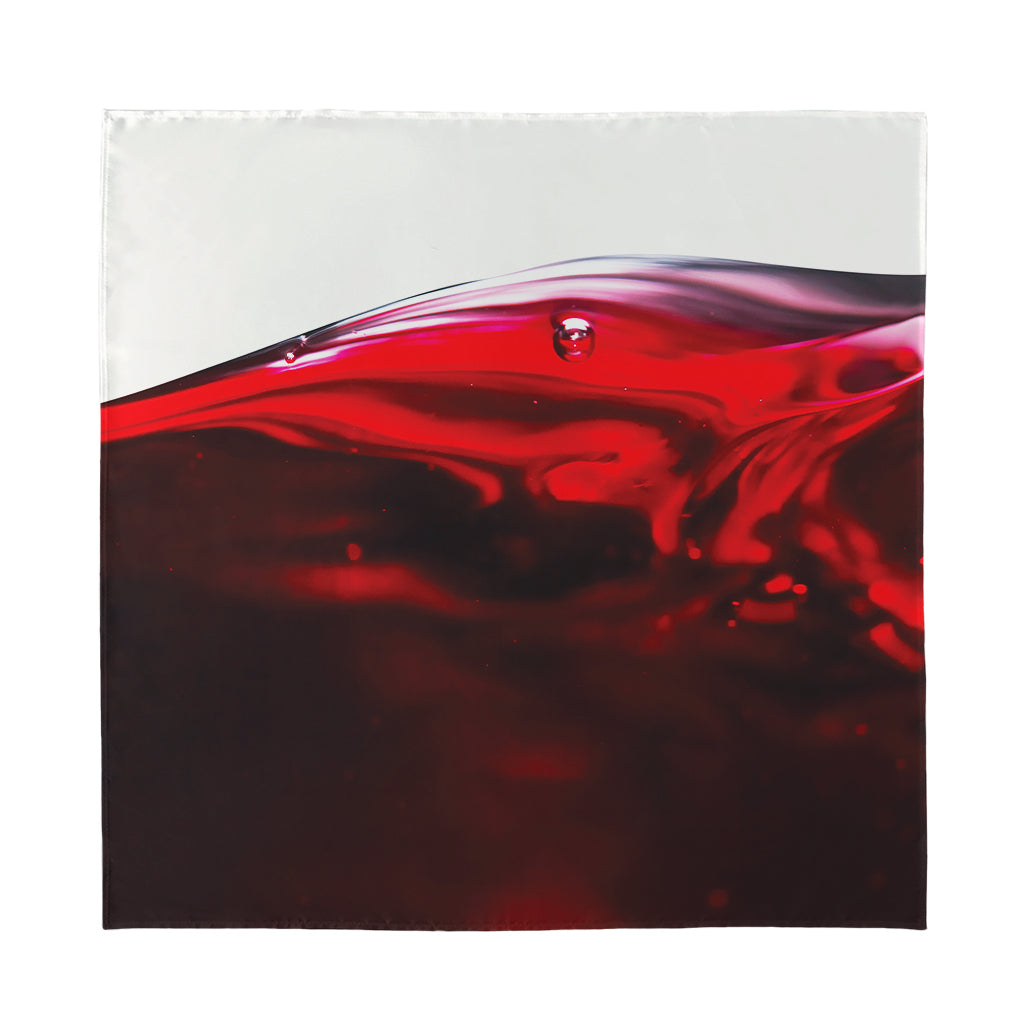 Red Wine Print Silk Bandana
