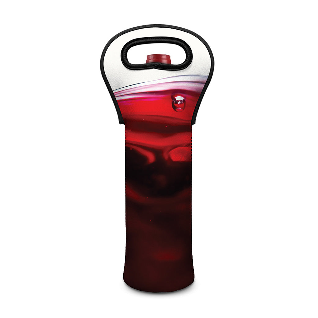 Red Wine Print Single Neoprene Wine Tote