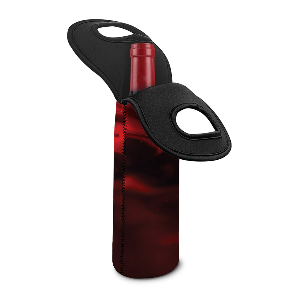 Red Wine Print Single Neoprene Wine Tote