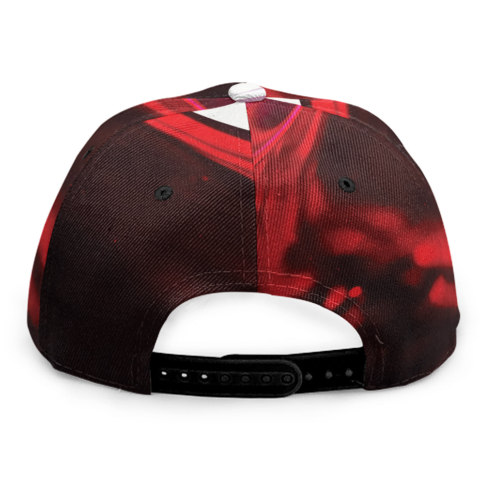 Red Wine Print Snapback Cap